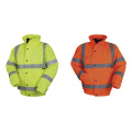 Venta caliente Chaqueta de seguridad de alta visibilidad chaqueta de bombardero reflectante impermeable hola vis 2 en 1 chaqueta